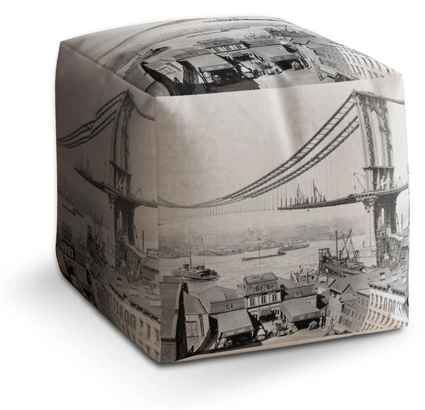 Sablio Taburet Cube Stavba mostu - 40x40x40 cm