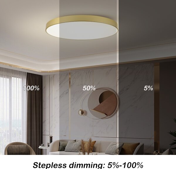 Brilagi-LED Stropní svítidlo POOL LED/128W/230V 3000/4000/6000K pr. 100 cm zlatá