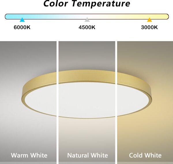 Brilagi-LED Stropní svítidlo POOL LED/128W/230V 3000/4000/6000K pr. 100 cm zlatá