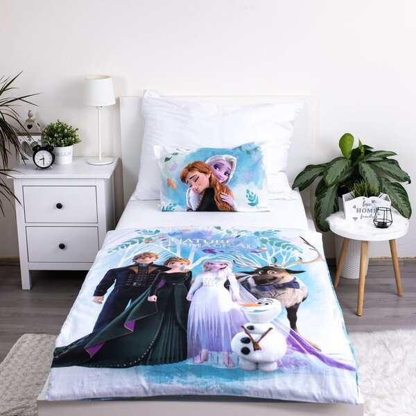 Modré bavlněné dětské povlečení do postýlky 100x135 cm Frozen "Blue" – Jerry Fabrics
