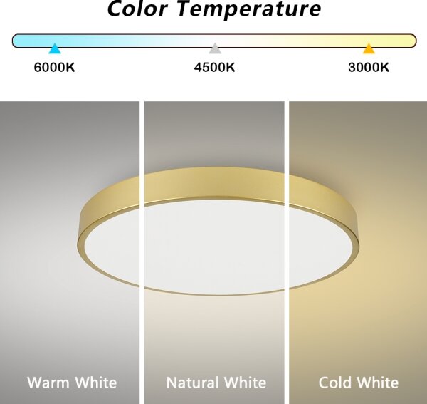 Brilagi -LED Stropní svítidlo POOL LED/100W/230V 3000/4000/6000K pr. 80 cm zlatá