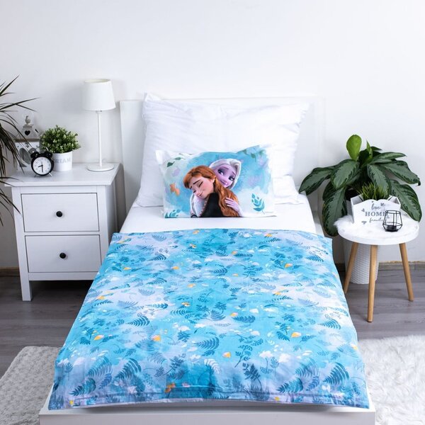 Modré bavlněné dětské povlečení do postýlky 100x135 cm Frozen "Blue" – Jerry Fabrics