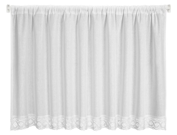 KRÁTKÁ ZÁCLONA NA PÁSCE VINCE 150X60 CM BÍLÁ