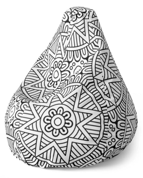 Sablio Sedací vak Pear Hvězdy mehendi - 70 x 95 x 15 cm