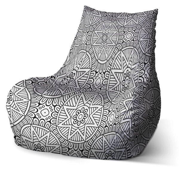 Sablio Sedací vak Bean Hvězdy mehendi - 60 x 70 x 70 cm