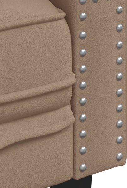 3dílná sedací souprava Chesterfield cappuccino umělá kůže 3209272