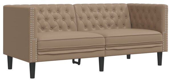 3dílná sedací souprava Chesterfield cappuccino umělá kůže 3209272