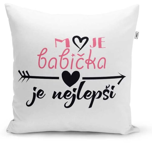 Sablio Polštář Moje babička je nejlepší: 40x40 cm