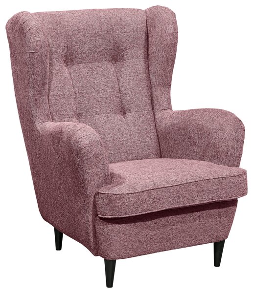 KŘESLO UŠÁK, textil, kompozitní dřevo, růžová MID.YOU - Online Only křesla & taburety, Online Only