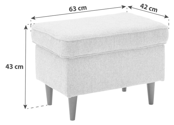 TABURET, textil, kompozitní dřevo, 63/43/42 cm MID.YOU - Online Only křesla & taburety, Online Only