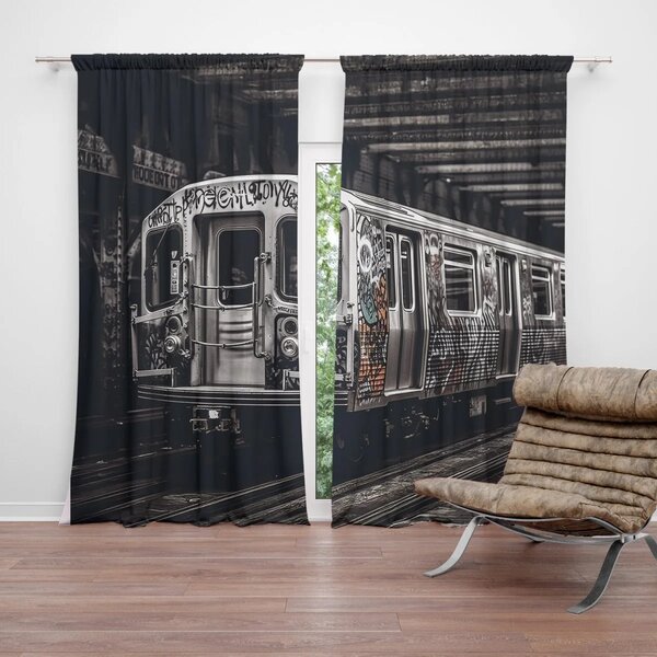 Sablio Závěs Městské metro s graffiti: 2ks 140x250cm