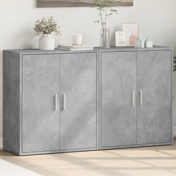 Příborníky 2 ks betonově šedé 60 x 31 x 70 cm kompozitní dřevo 3276542