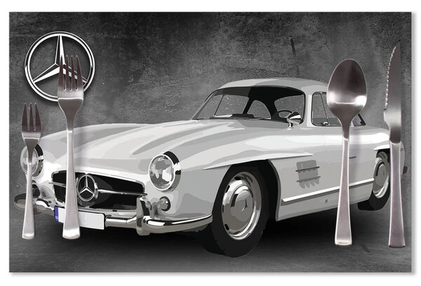 Sablio Prostírání Mercedes-Benz 300 SL Šedé pozadí: 40x30cm