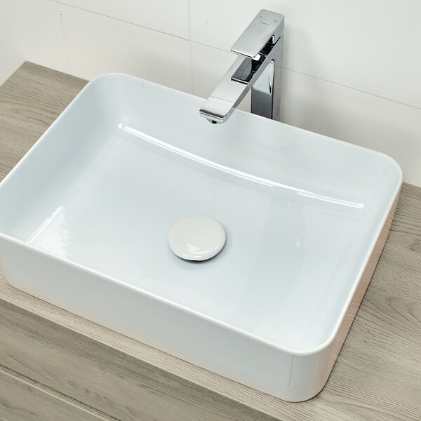 Cersanit Crea umyvadlo 49.5x34.5 cm obdélníkový na pult bílá lesk K114-001-BOX