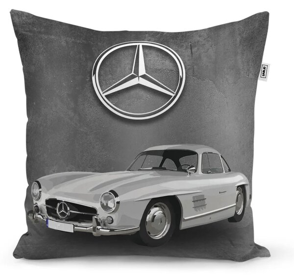 Sablio Polštář Mercedes-Benz 300 SL Šedé pozadí - 40x40 cm