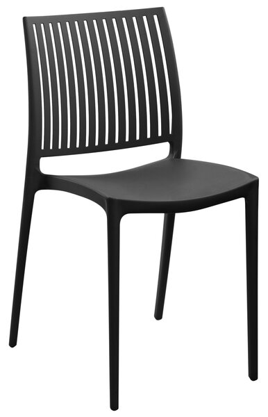 Sada 4 zahradních židlí ILLUMANI Černá