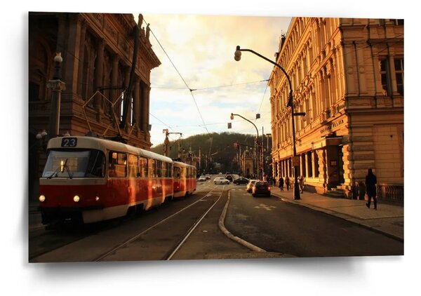 Sablio Obraz Tramvaj v historickém městě - 120x80 cm