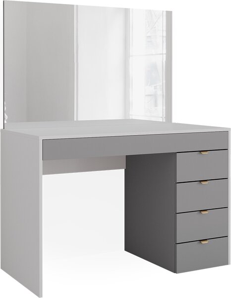 Toaletní stolek Vicco Elise Bílá/šedá/šedá 115 cm se zrcadlem, Model 41341