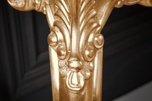 Elegantní konzola VENICE 110cm zlatý barokní designový přístavný stolek konzolový stolek příborník