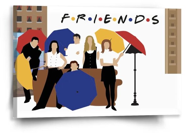 Sablio Obraz Seriál přátelé FRIENDS Gauč u fontány - 60x40 cm