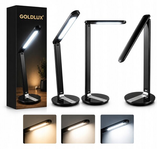 Stolní lampička Goldlux Serra černá, výkon až 8 W