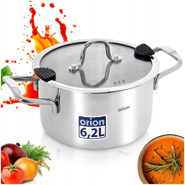 Orion Kastrol VENICE s poklicí 6,2 l 24 cm nerezová ocel, 8592381257132