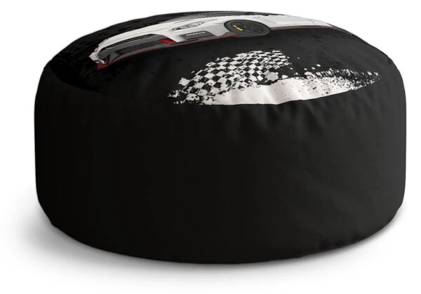 Sablio Taburet Circle Nissan GTR 35 Černý: 38x48 cm