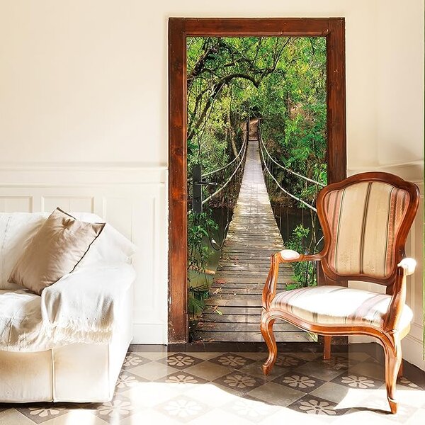 Fototapeta na dveře JUNGLE BRIDGE 86x200 cm