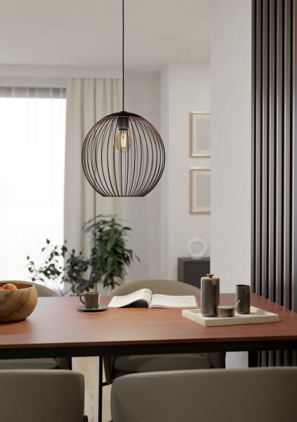 Eglo 901868 - Lustr na lanku ALMANZORA 1xE27/60W/230V černá