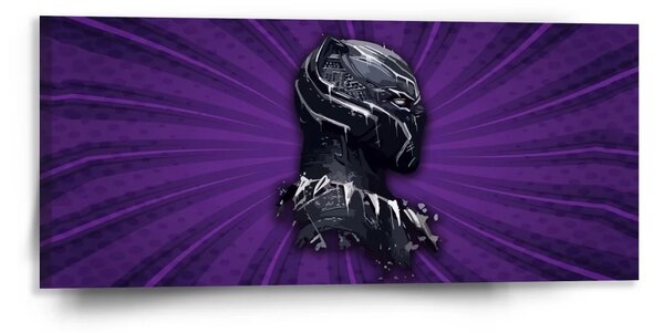 Sablio Obraz BLACK PANTHER z profilu Fialový - 110x50 cm