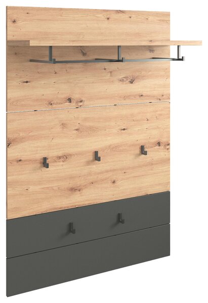 ŠATNÍ PANEL, antracitová, barvy dubu, 85/126,7/28 cm Xora - Šatní panely