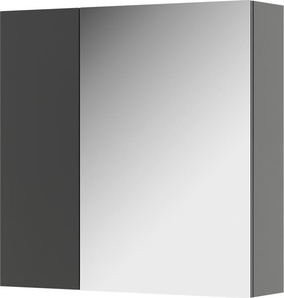 Koupelnová zrcadlová skříňka Vicco Leopold Antracit 60 x 59.2 cm S policemi a 1 zrcadlovými dvířky, Model 56214