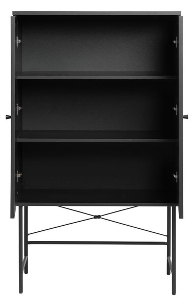 Černá skříňka v dekoru dubu 80x135 cm Pensacola – Unique Furniture