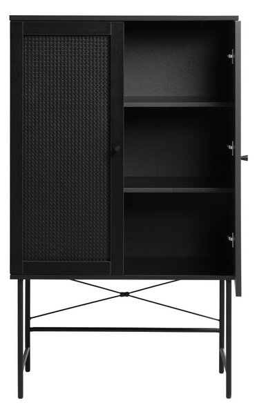 Černá skříňka v dekoru dubu 80x135 cm Pensacola – Unique Furniture