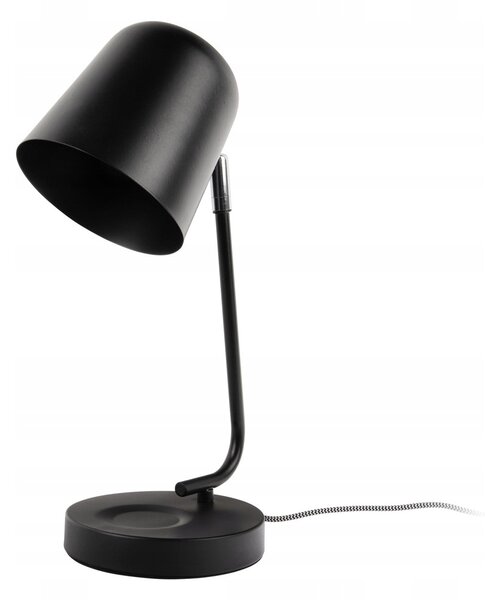 STOLNÍ LAMPA NA PSACÍ STŮL NASTAVITELNÁ KOVOVÁ ČERNÁ KLASICKÁ výška 38,5 cm