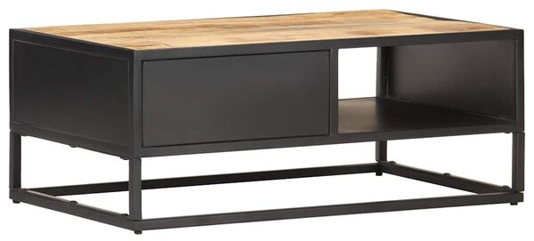 Konferenční stolek vyřezávaná dvířka 90x55x36cm hrubý mangovník 320946