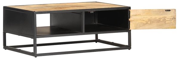 Konferenční stolek vyřezávaná dvířka 90x55x36cm hrubý mangovník 320946