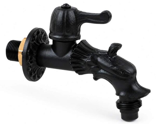 Vodovodní KOHOUTEK DRAK 1/2", stříbrná patina