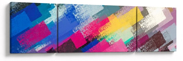Obraz - Barevné tahy štětcem (170x50 cm)
