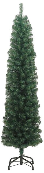 Úzký umělý vánoční stromek se stojanem zelený 180 cm PVC 320950