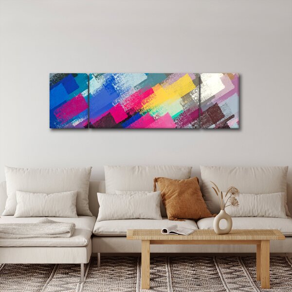 Obraz - Barevné tahy štětcem (170x50 cm)