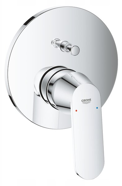 Jednopáková nástěnná vanová a sprchová baterie Grohe Eurosmart, stříbrná