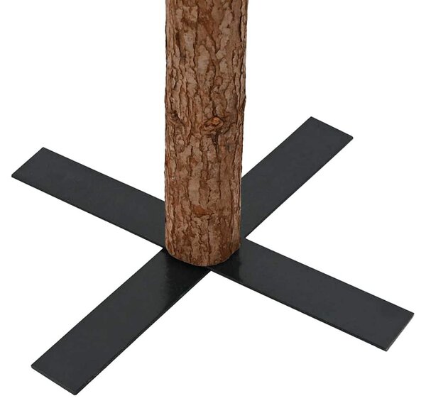 Úzký vánoční stromek pravé dřevo a šišky zelený 180 cm PVC 320958