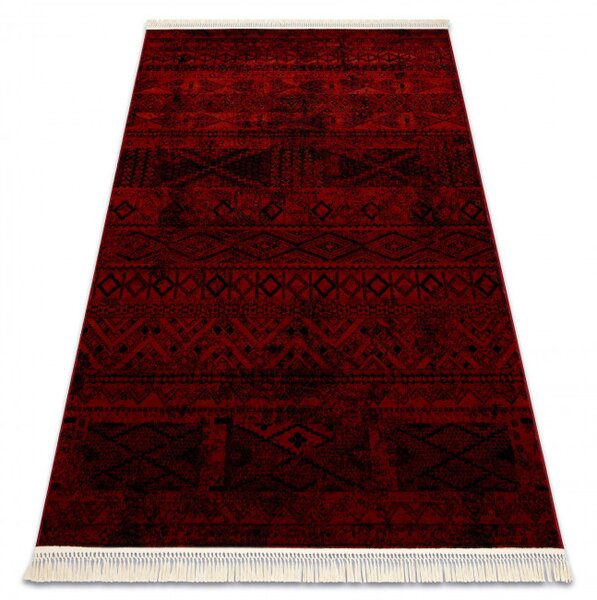 Koberec ORIENT 4722 s třásněmi / orientální, bordó / černý