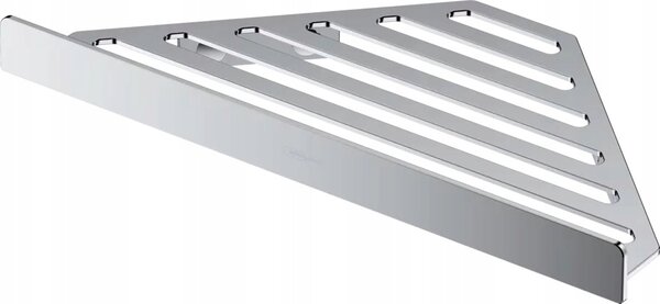 Rohová koupelnová polička Hansgrohe AddStoris Q 41741000 chrom