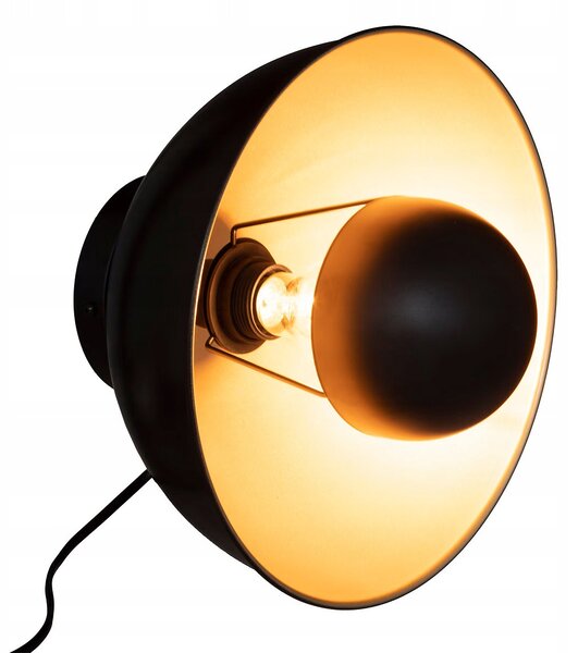 Nástěnné svítidlo kovové moderní černé lampa na zeď Ø 29 cm