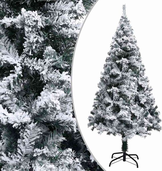 Umělý vánoční stromek zasněžený zelený 150 cm PVC 320963
