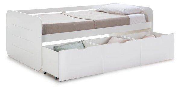 Bílá dětská postel s úložným prostorem 90x190 cm Abbott – Marckeric