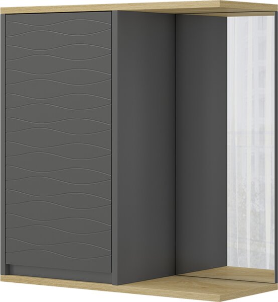 Koupelnová zrcadlová skříňka Vicco Livia Antracit 60 x 63 cm, Model 50143