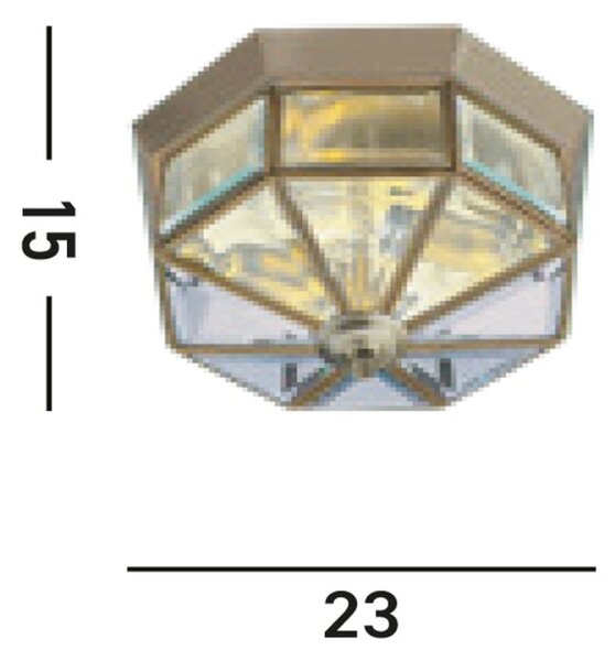 Searchlight 8235AB Stropní stylové svítidlo PISA patina
